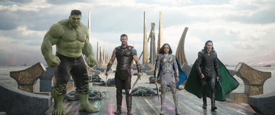 Hulk teams up with Thor, Valkyrie and Loki