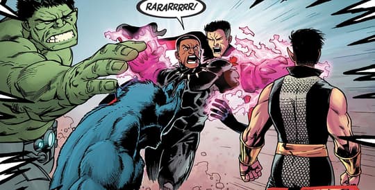 Black Panther & The Avengers in Battle