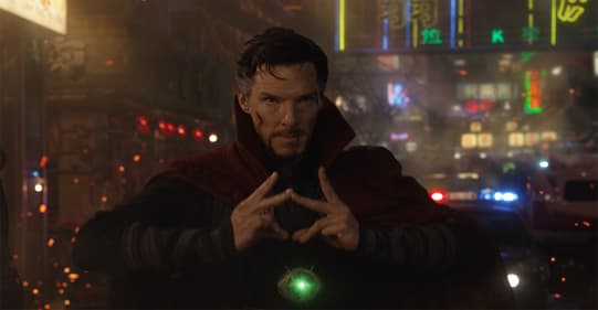 Doctor Strange (Stephen Strange) using the Time Stone