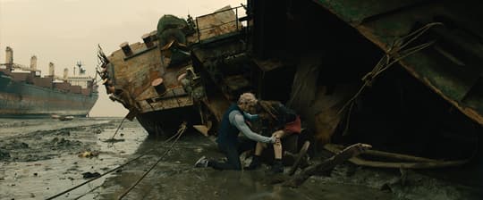 Wanda Maximoff (Scarlet Witch) and Pietro Maximoff (Quicksilver) amid wreckage