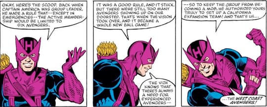 Hawkeye kicks off the West Coast Avengers.