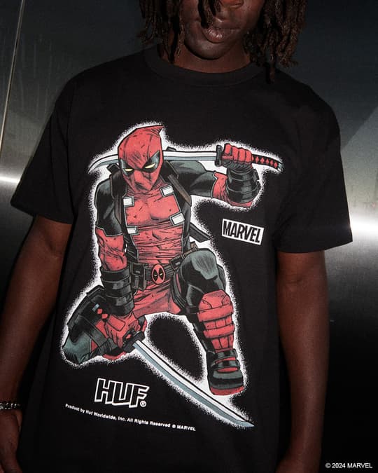 HUF x Deadpool Black T-Shirt