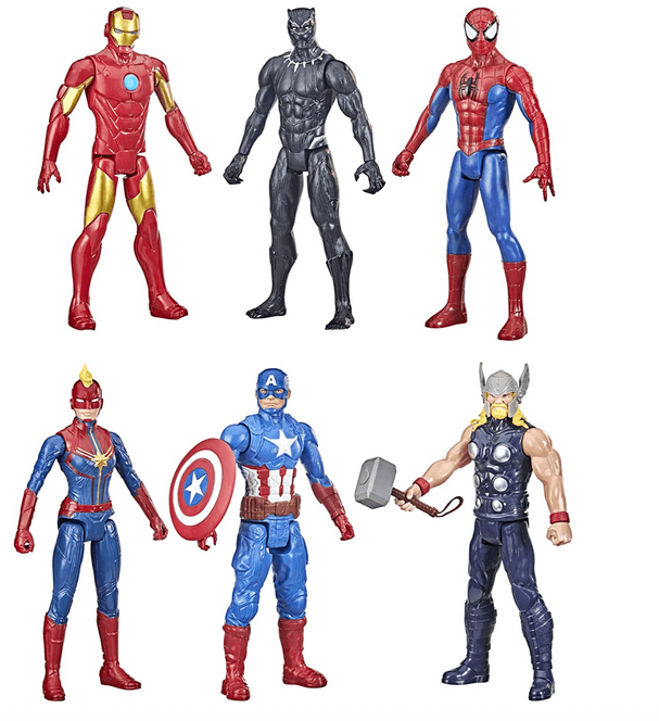 Marvel Titan Hero Series Action Figure Multipack / shop it <a href=https://www.amazon.com/Marvel-Best-Role-Play-Bundle/dp/B08TQB3CDZ/ref=sr_1_3?crid=3HJF6NHPPPTTY&keywords=B08TQB3CDZ&qid=1668533895&sprefix=b08tqb3cdz%2Caps%2C104&sr=8-3>here</a>
