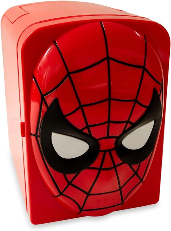 Marvel Comics Spider-Man 4-Liter Mini Fridge Thermoelectric Cooler With Light-Up Eyes