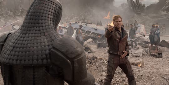 Star-Lord (Peter Quill) and Ronan the Accuser