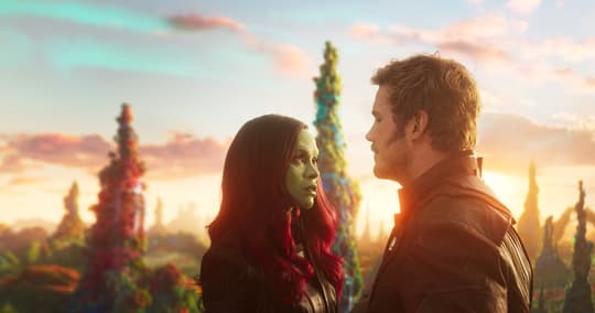 Gamora & Peter Quill (Star-Lord) Get Close