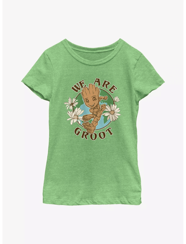 Marvel Guardians Of The Galaxy Groot Earth Day Youth Girls T-Shirt