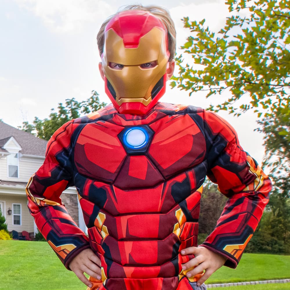 Kids Iron Man costume / shop it <a href=https://www.halloweencostumes.com/iron-man-boys-costume.html>here</a>