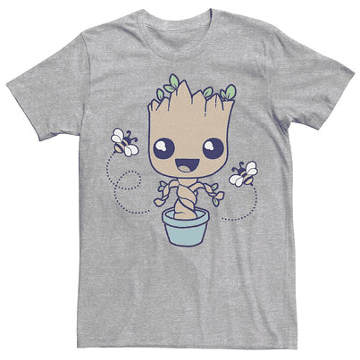 Men's Marvel Groot Hello Spring Bees Tee
