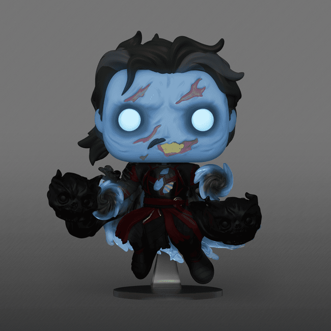 Dead Strange Funko / shop it <a href=https://www.hottopic.com/product/funko-marvel-doctor-strange-in-the-multiverse-of-madness-pop-dead-strange-glow-in-the-dark-vinyl-bobble-head-hot-topic-exclusive/17147921.html>here</a>