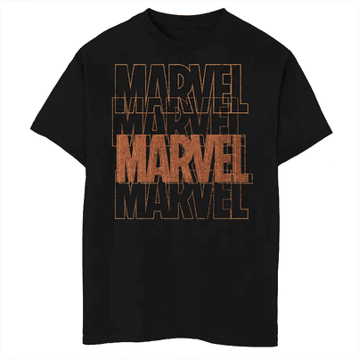 Boys 8-20 Marvel Halloween Logo Stack Graphic Tee