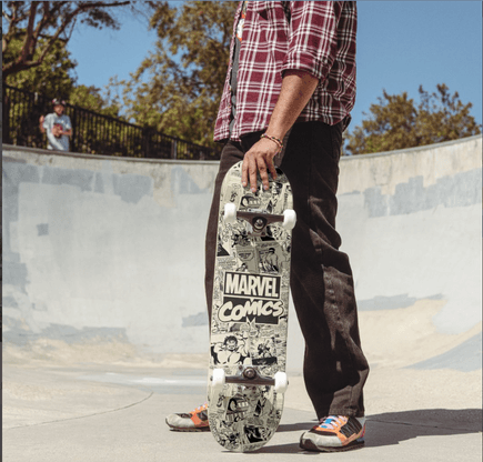 Marvel Comics Pages Pattern Skateboard