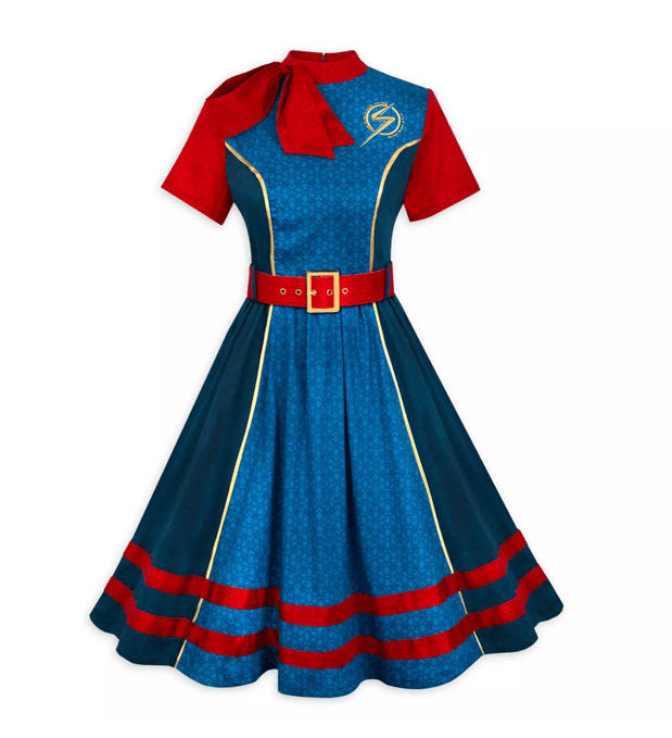 Ms. Marvel Dress/ shop it <a href=https://www.shopdisney.com/ms.-marvel-dress-for-women-2140057753141MS.html?isProductSearch=0&plpPosition=2&searchType=autosuggest>here</a>