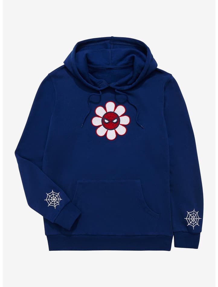 Spider-Man flower hoodie / shop it <a href=  https://www.boxlunch.com/product/marvel-spider-man-flower-mask-hoodie---boxlunch-exclusive/18671173.html>here</a>