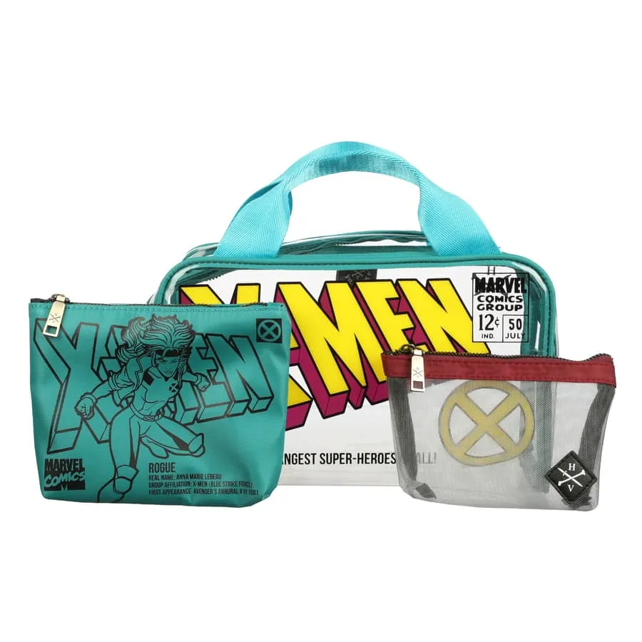 X-Men cosmetic travel bag / shop it <a href=https://heroesvillains.com/products/x-men-cosmetic-travel-set>here</a>