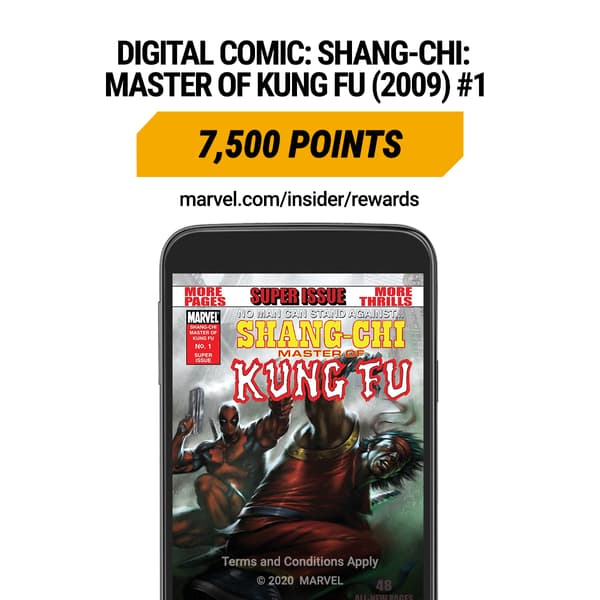 Marvel Insider Digital Comic Rewards SHANG-CHI: MASTER OF KUNG FU (2009) #1