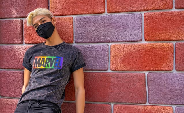 <a href=https://www.shopdisney.com/marvel-logo-t-shirt-for-adults-rainbow-marvel-collection-5620057437610M.html>Rainbow Marvel Collection - Marvel Logo T-Shirt</a> / Shop Disney