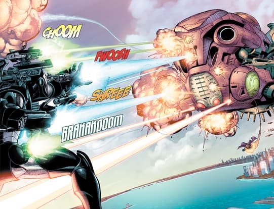 War Machine unleashes his weapons