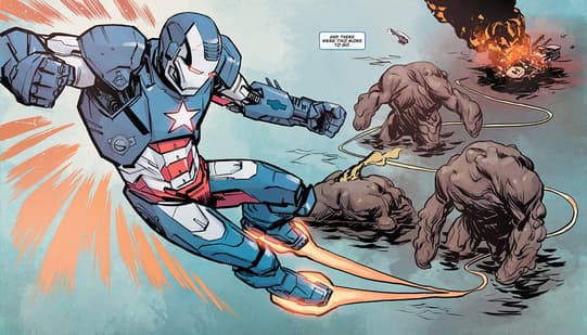 War Machine fighting as Iron Patriot