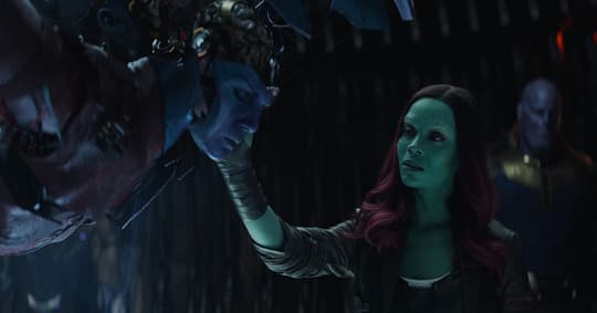 Gamora seeing Nebula being tortured by Thanos