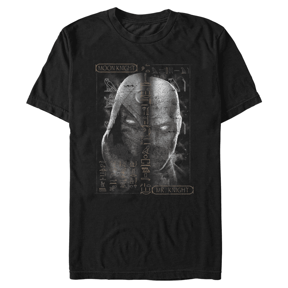 Moon Knight Moon Glyphs t-shirt / shop it <a href=https://www.hottopic.com/product/marvel-moon-knight-moon-glyphs-t-shirt/18749613.html>here</a>