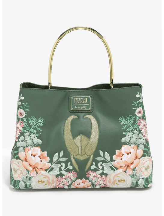 Loungefly Marvel Loki Green Floral Handbag - BoxLunch Exclusive