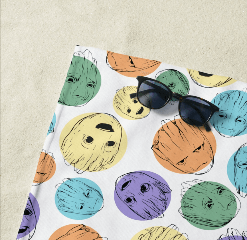 Groot Colorful Circle Pattern Beach Towel