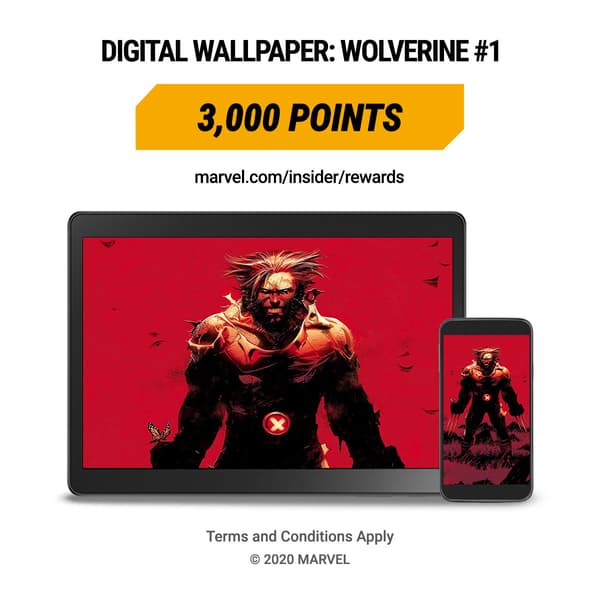 Marvel Insider Rewards: 3000 Points WOLVERINE #1 Digital Wallpaper Backgrounds