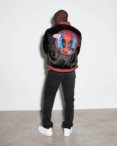 Chalk Line Marvel Deadpool Quilted Satin Jacket