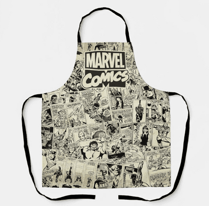 Marvel Comics Pages Pattern Apron