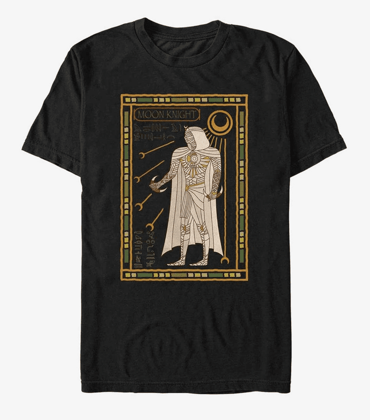 Moon Knight Tarot t-shirt / shop it <a href=https://www.hottopic.com/product/marvel-moon-knight-tarot-knight-t-shirt/18749663.html>here</a>