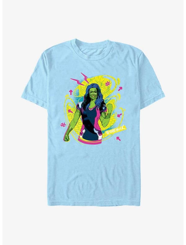 She-Hulk graffiti t-shirt / shop it <a href= https://www.boxlunch.com/product/marvel-she-hulk-graffiti-t-shirt/19781221.html>here</a>