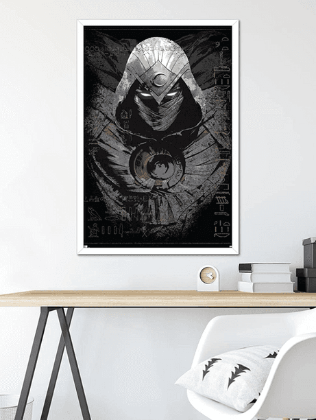 Moon Knight Poster / shop it <a href=https://www.amazon.com/Marvel-Moon-Knight-Close-Up-Pushpins/dp/B09V3J4MGD>here</a>