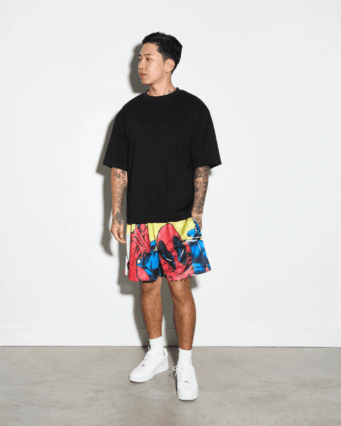 Chalk Line Marvel Deadpool Comic Art Retro Shorts