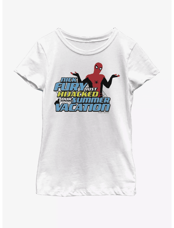 Marvel Spider-Man Far From Home Summer Vacation Youth Girls T-Shirt
