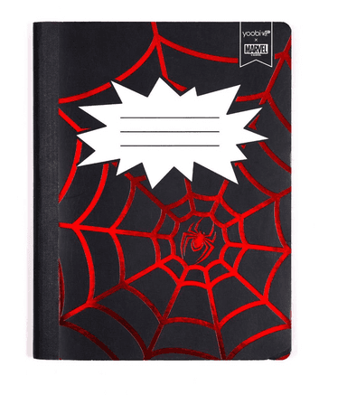 Shop it <a href=https://www.target.com/p/100-page-wide-ruled-composition-notebook-7-5-34-x9-75-34-miles-morales-web-yoobi-8482/-/A-87204801>here</a>