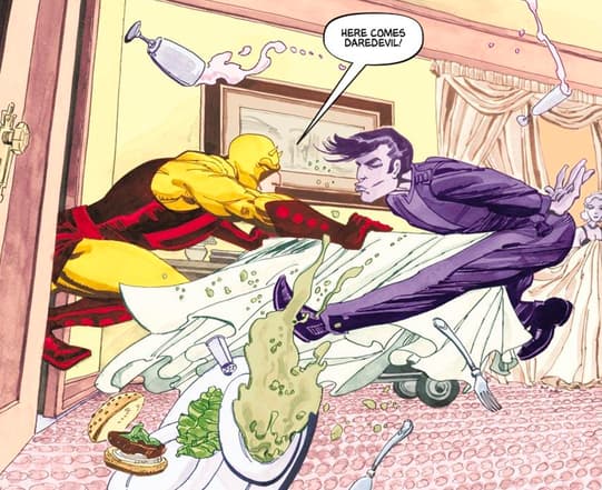 Daredevil pushing Purple Man