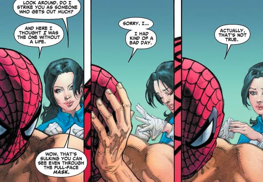 Linda treating Spider-Man