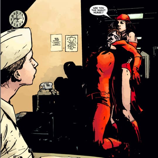 Elektra brings Daredevil to see the Night Nurse