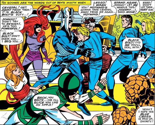 The Inhumans meet the Fantastic Four