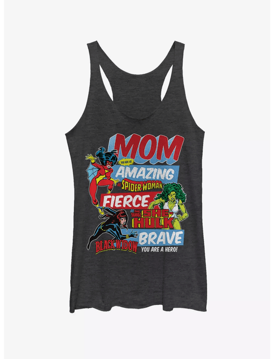 Marvel Women Strong Mom Retro Womens Tank Top