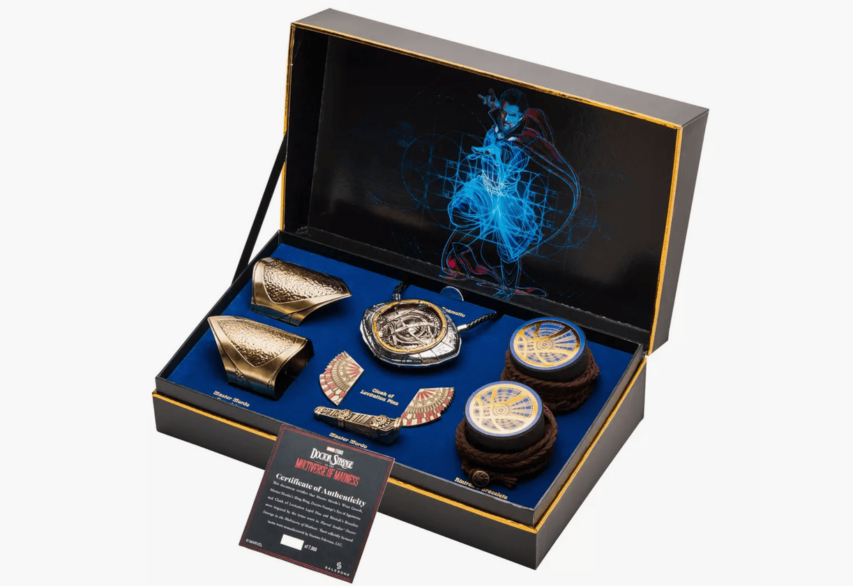 Multiverse of Madness Collector Box / shop it <a href=https://www.gamestop.com/collectibles/collectors-boxes/products/doctor-strange-multiverse-of-madness-collector-box-gamestop-exclusive/315797.html>here</a>