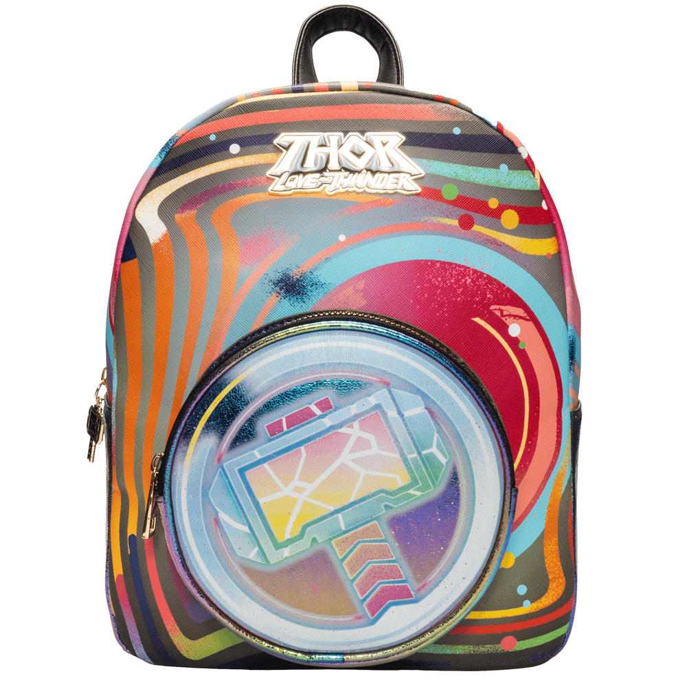 Thor: Love and Thunder Mini-Backpack / shop it <a href=https://www.entertainmentearth.com/product/thor-love-and-thunder-minibackpack-convention-exclusive/bw36785>here</a>
