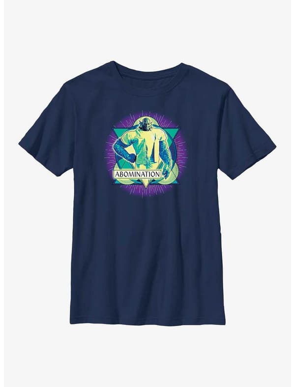 Abomination t-shirt / shop it <a href=    https://www.hottopic.com/product/marvel-she-hulk-attorney-at-law-abomination-badge-t-shirt/20002121.html>here</a>