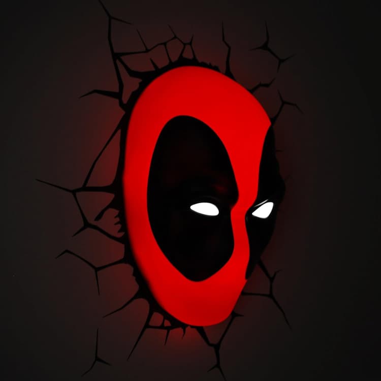 Marvel Deadpool Mask 3D Deco Plastic Light