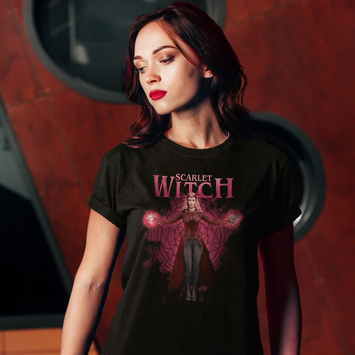  Scarlet Witch t-shirt / shop it <a href=https://www.amazon.com/Marvel-Strange-Multiverse-Madness-Scarlet/dp/B09SKRHG91>here</a>
