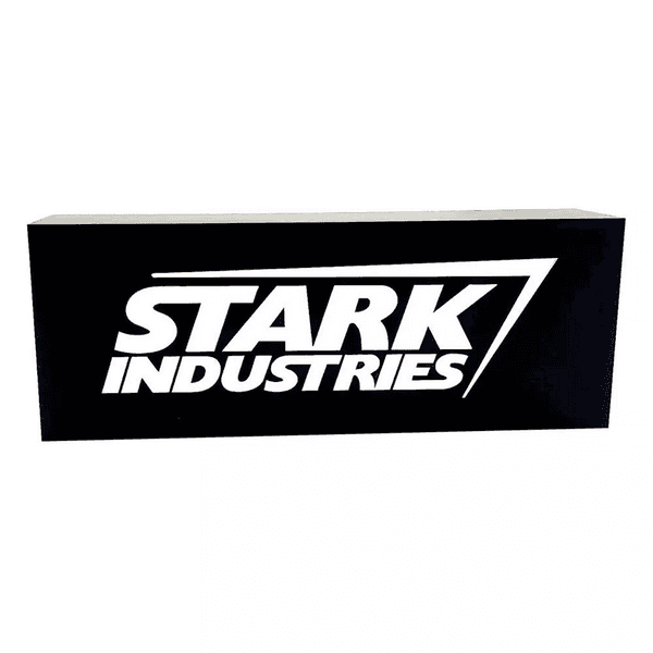 Shop it <a href=https://www.target.com/p/hot-toys-marvel-stark-industries-logo-16-inch-usb-light-box/-/A-90719565>here</a>