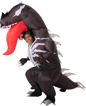 MARVEL Venomosaurus Official Inflatable Halloween Costume - Inflatable Jumpsuit with Built-In Fan, Gloves and Battery Box