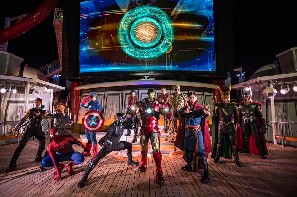 Marvel Super Heroes on the Disney Cruise Line's Marvel Day at Sea
