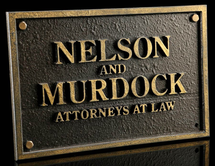 “Nelson and Murdock Attorneys at Law” Office Plaque from Marvel's Daredevil